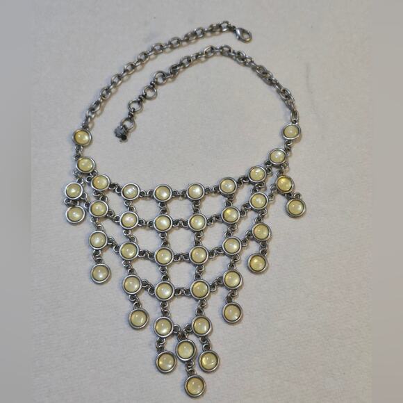Lucky‎ brand Yellow Jeweled BIBB statement Necklace - Picture 1 of 9
